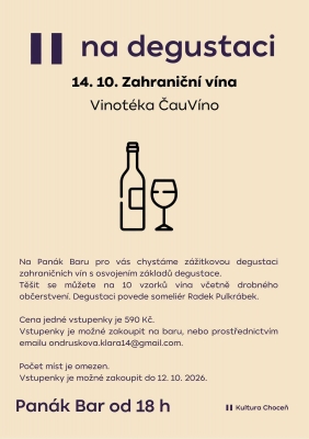 Degustace zahraničních vín